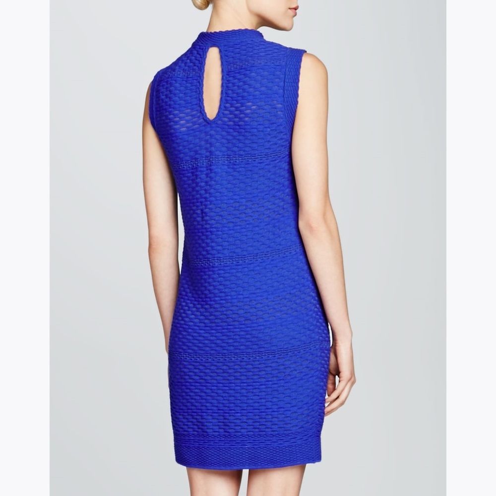M MISSONI Eggplant Honeycomb Knit Sleeveless Dress - Picture 2 of 8